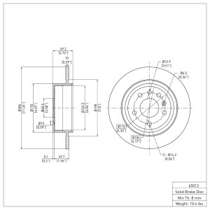 Saab 9-5 Brake Rotor (1) - Rear - R1 Concepts - `99-`10